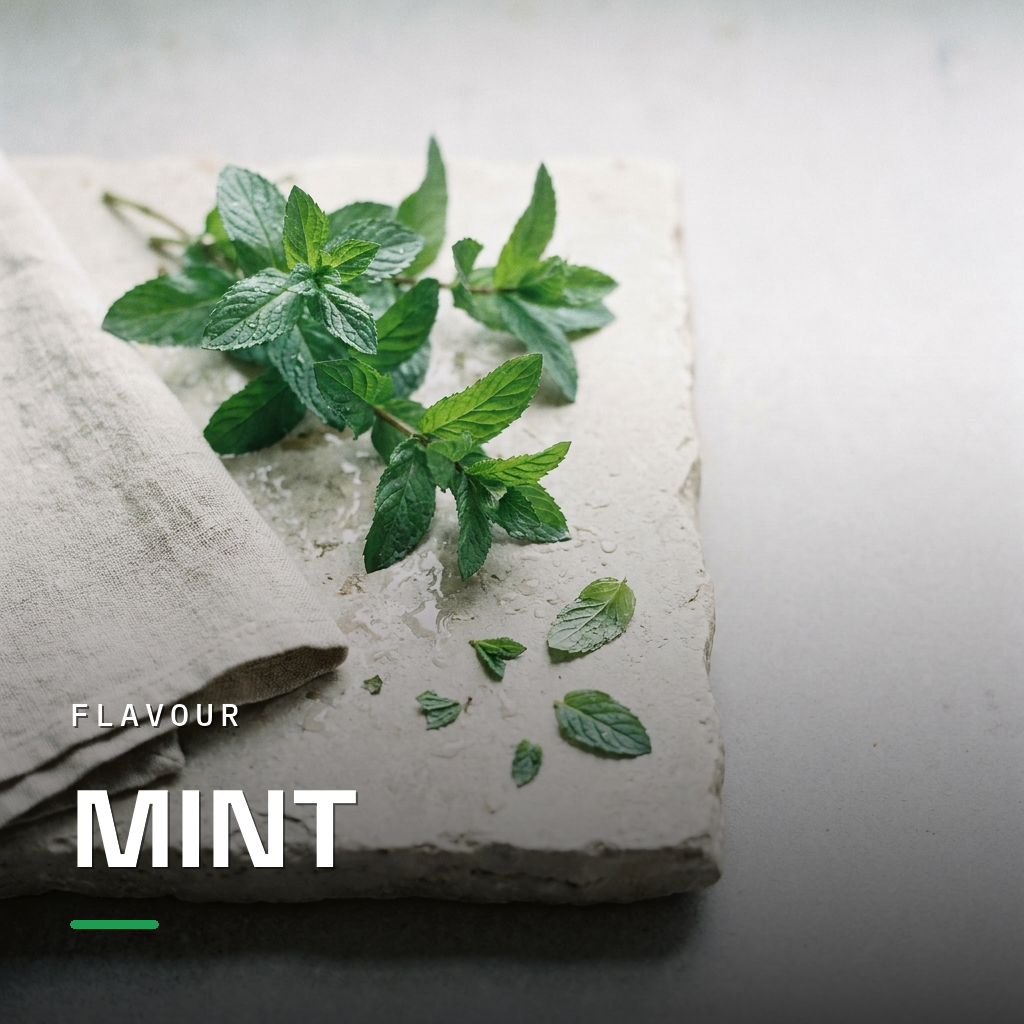 Mint flavour nicotine pouches