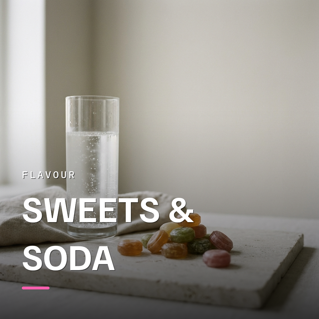 Sweets and soda flavour nicotine pouches